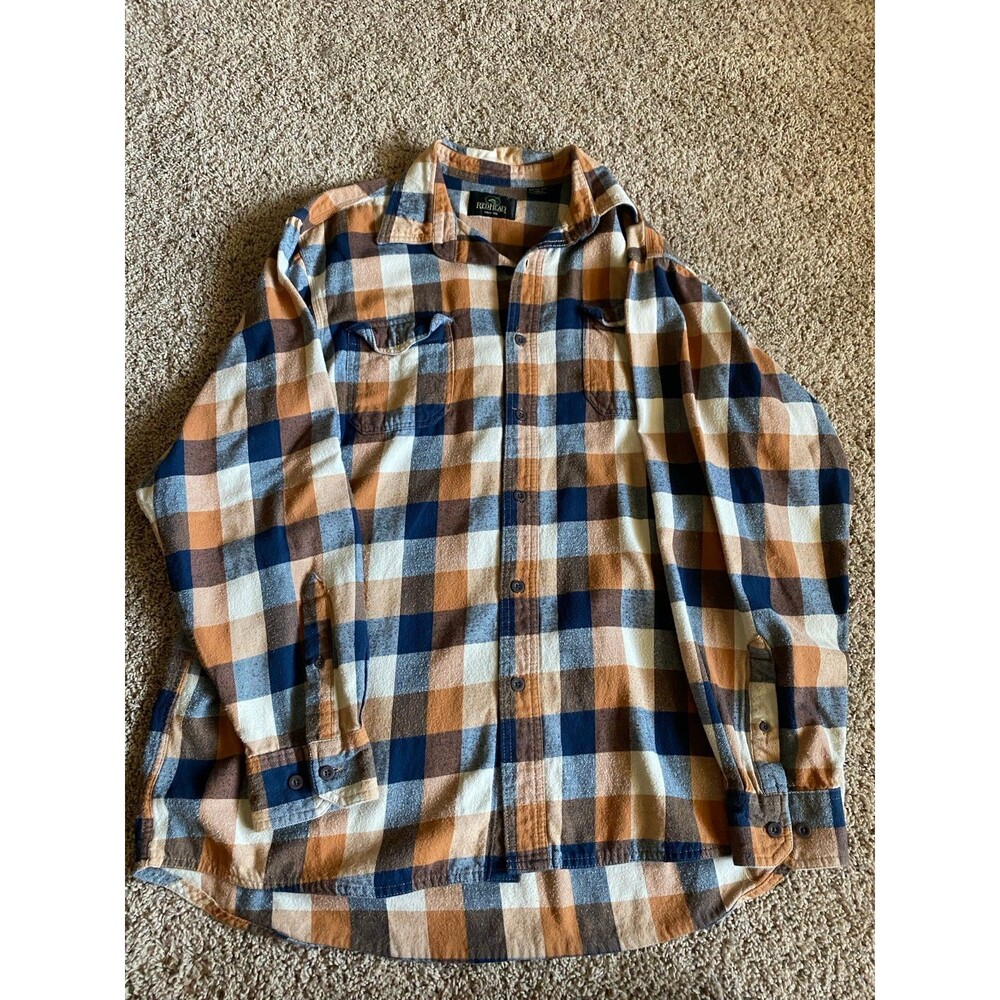 Red Head Men’s Long Sleeve Button Down Plaid Flannel Extra Large Tall